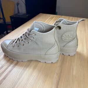 Converse Lugged Chuck Taylor Hiker High Top Leather Womens 8 Nomad Khaki